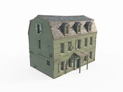 17th century architecture small building 3D model