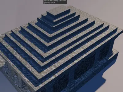 mendieval temple Free low-poly 3D model