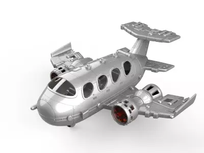 futuristic Plane 3D model