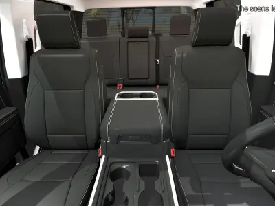 Regular Cab 2023 Ford Super Duty F-550 Bare Chassis White 3D model