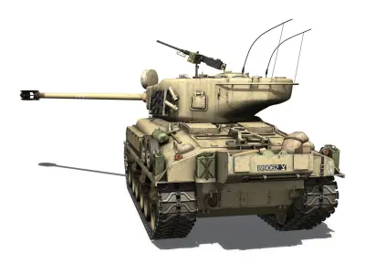 M51 Israel Super Sherman - 21  3D model