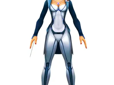 Woman Scientist Low-poly 3D model