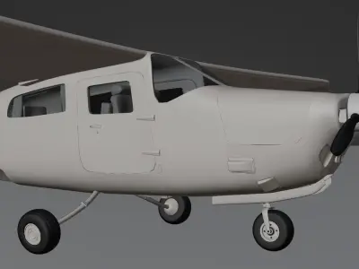 Airplane-Cessna-210-Centurion-1957 Low-poly 3D model