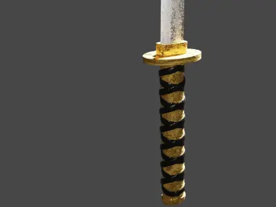 Katana Sword Low-poly 3D model