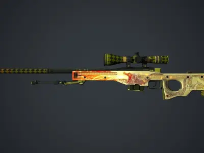 Awp Dragon Lore Low-poly 3D model