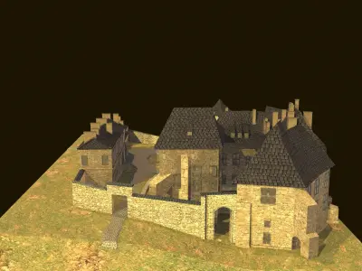 Saltworks Castle in Wieliczka Cracow Poland Zamek Zupny Low-poly 3D model