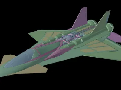 SciFi Jet Free low-poly 3D model