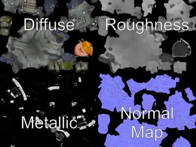 Heavy Soldier D Character Rigged and Animated Low-poly 3D model