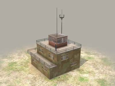 Airport ControlRoom 01 Low-poly 3D model