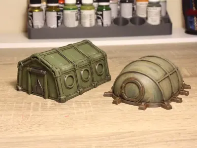 Sci-fi tents 3D print model