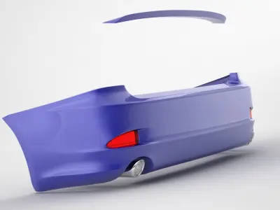 Lexus IS F sport car parts 3D model