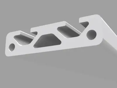 Bosch 40x10 mm groove 5 higres aluminum profil 3D model