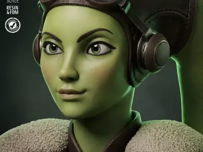 STAR WARS Hera Portrait Bust 3D print model