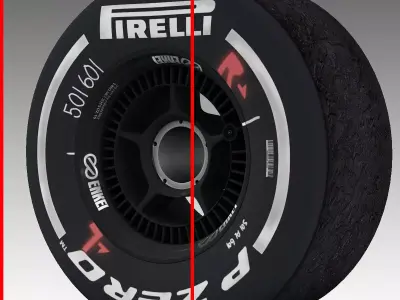 enkei medium front tyre Low-poly 3D model