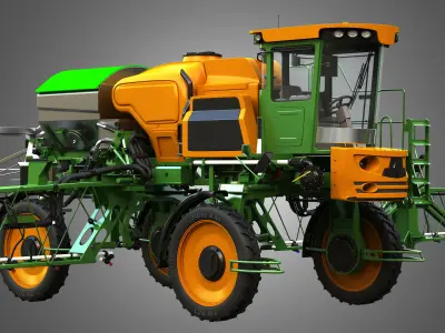 Sprayer - Spreader and Pneumatic Seeder 3 in 1 Machine 3D model