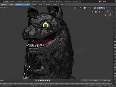 furry rat 3D model