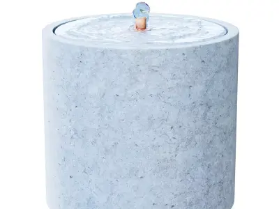 Evita Concrete Fountain 3D model