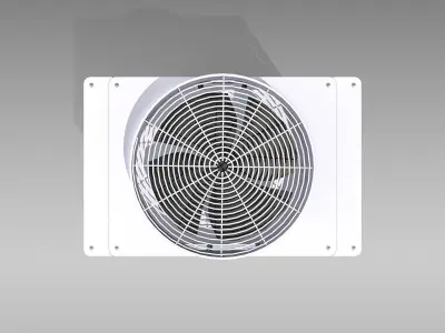 14hp Toshiba Carrier VRF Heat Recovery Outdoor Unit Low-poly 3D model