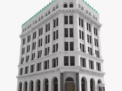 New York corner building 3D model