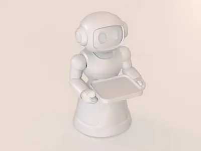 Robot Waiter 3D Model STL File 3D print model purchase