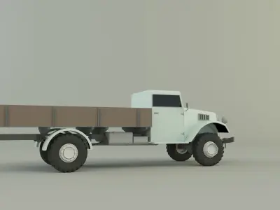 classic pickup truck model 3D model