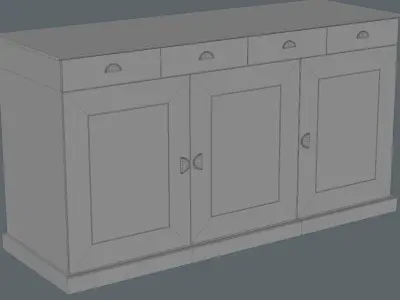 Dresser for the dishes Free 3D model