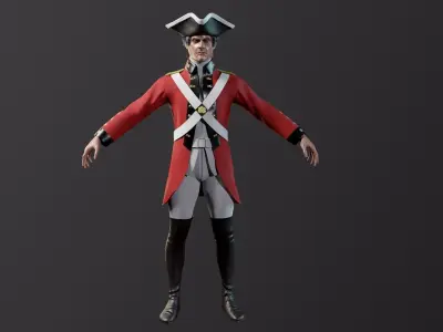 British soldier Low-poly 3D model