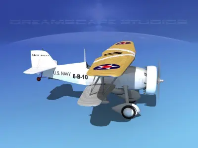 Curtiss F-11-C2 Goshawk V04 3D model