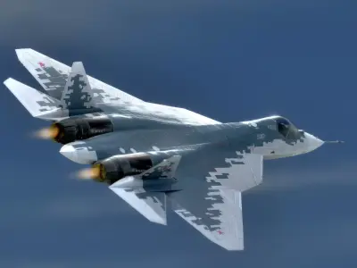 SU57 Felon-TopGun with High Resolution Textures-Fully Rigged Low-poly 3D model