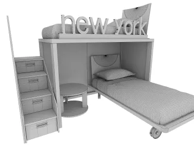  Beds for children Free 3D model