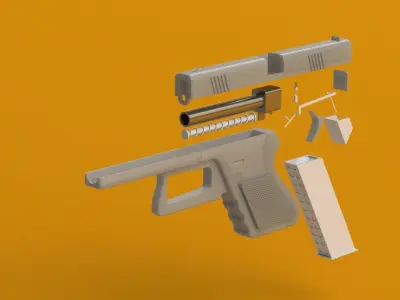 shotgun handgun Free 3D model