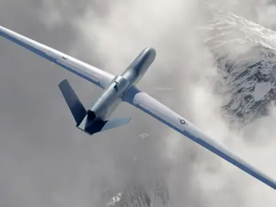 RQ-4B Drone Low-poly 3D model