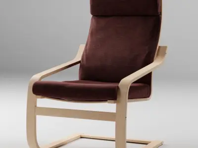 Poang Armchair high-poly Free 3D model