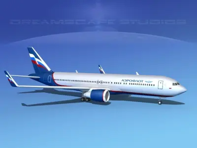Boeing 767-300 Aeroflot 2 3D model