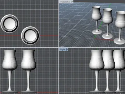 Crystal Champagne Glass Free 3D model