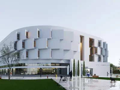 sports and concert arena Low-poly 3D model