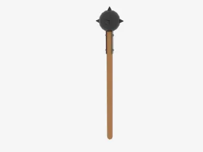 One Ball Mace Low-poly 3D model