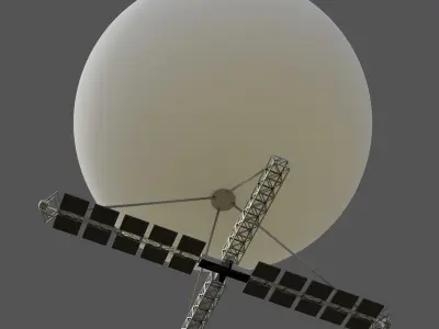 Chinese spy balloon Low-poly 3D model