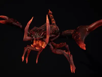 Hell scorpio low-poly game engine ready 3D model Low-poly 3D model