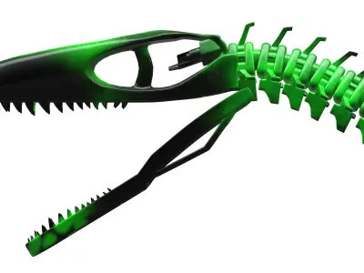 Robot Raptor Low-poly 3D model