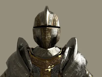 Renaissance Knight Low-poly 3D model