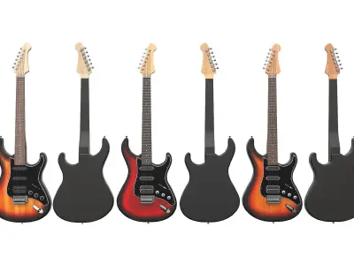 Electric Guitar Part 1 Low-poly 3D model