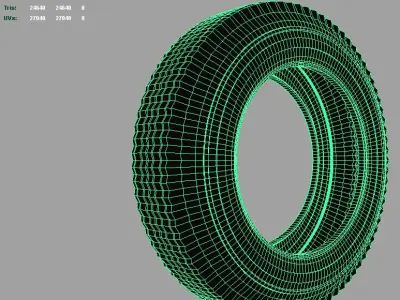 Oldest Car Tire 3D model