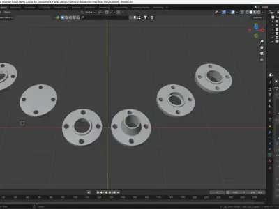 All Type of Piping Flanges ASME Standard 3D model