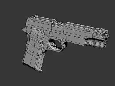 Pistol M1911 - Game Ready Low-poly 3D model