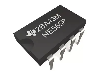 chip DIL8 Low-poly 3D model