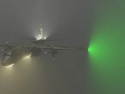 C 130 Hercules Low-poly 3D model