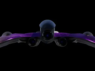 Spaceship 3D model Low poly futuristic flying Low-poly 3D model