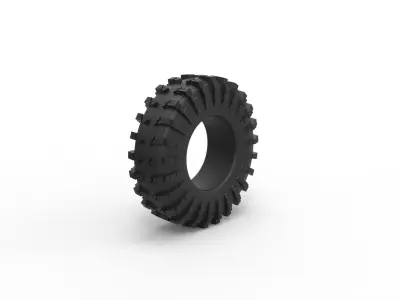Offroad tire 57 Scale 1 to 25 3D print model