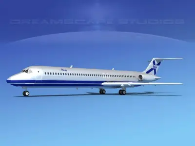 Douglas DC-9-50 Jet Blue 3D model